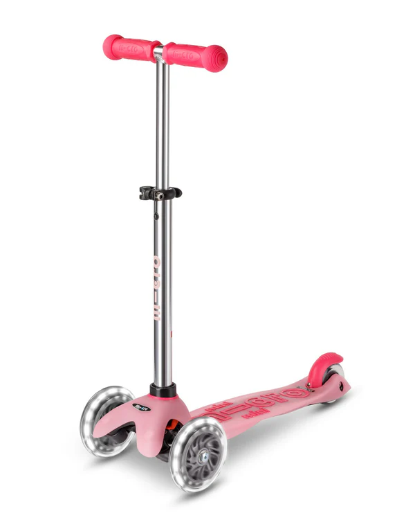 Mini Micro Deluxe LED Glow Plus Frosty Pink | Micro Scooters Perth