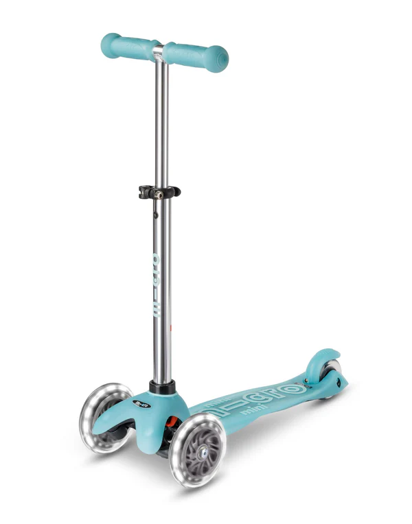 Mini Micro Deluxe LED Glow Plus Glacier Aqua | Micro Scooters Perth